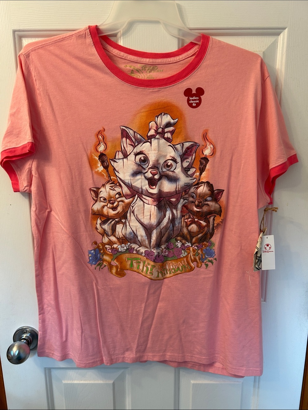 Pink Disney Aristocats Marie Tiki Kingdom Graphic Tee women’s 2XL